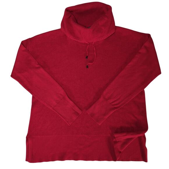Jones New York Signature Sweater S Red Cowl Neck Long Sleeve Pullover Womens - Picture 1 of 10